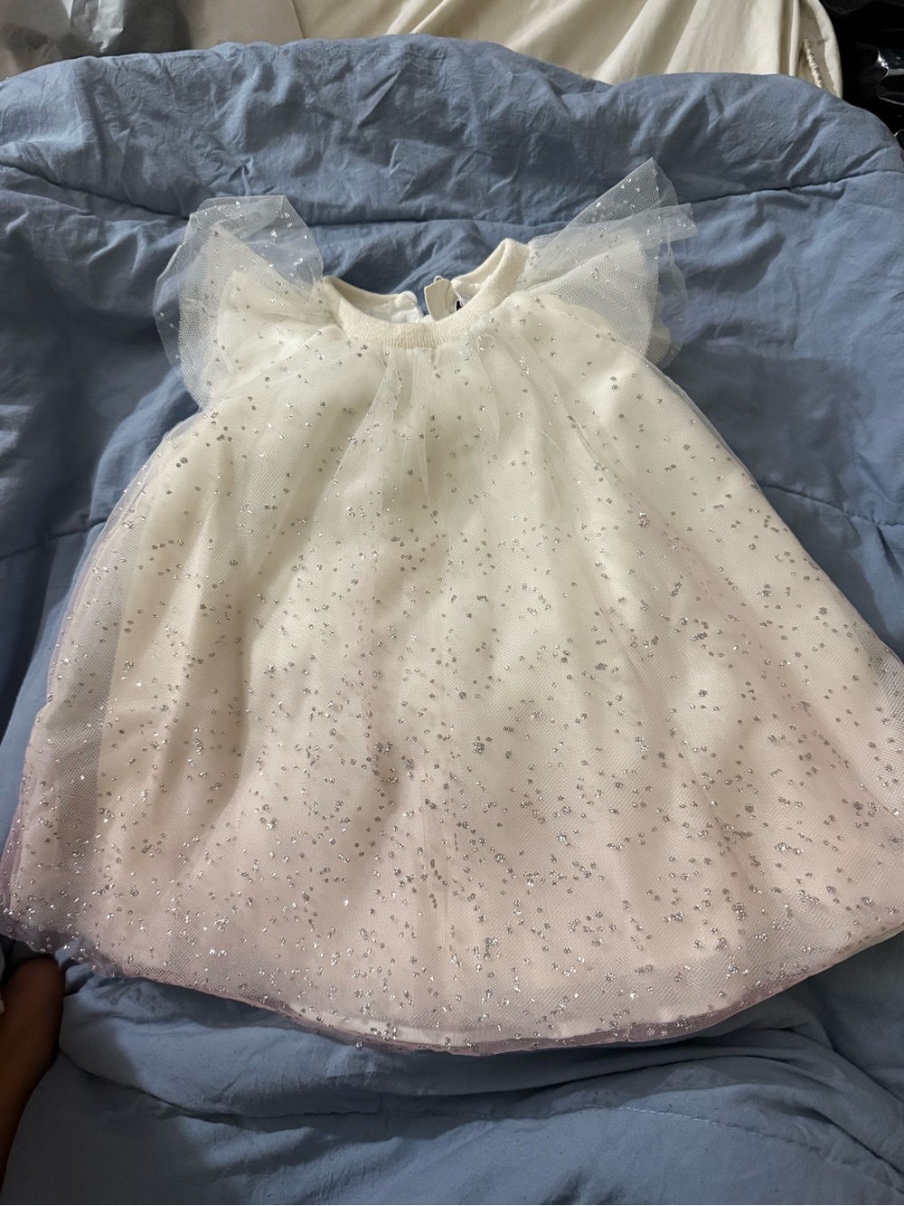 Dior Ivory and Pink Sparkle Tulle Girls' Dress